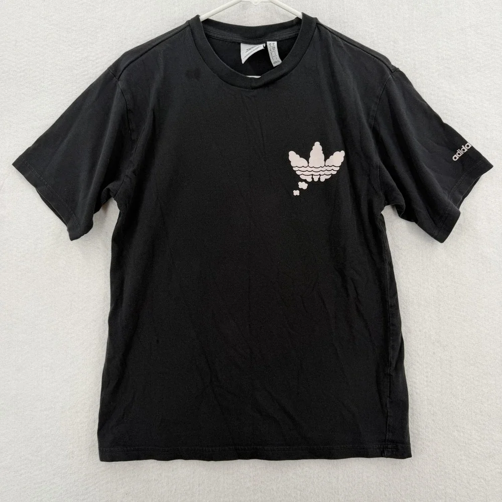 Adidas Originals Shirt Mens Small Black Trefoil All Day I Dream About‎ Sneakers